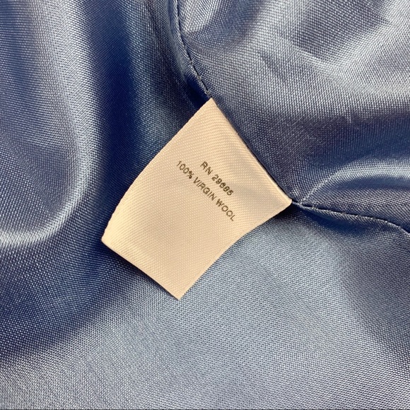 Pendleton two button wool blazer jacket long sleeve padded shoulder blue - Picture 9 of 9